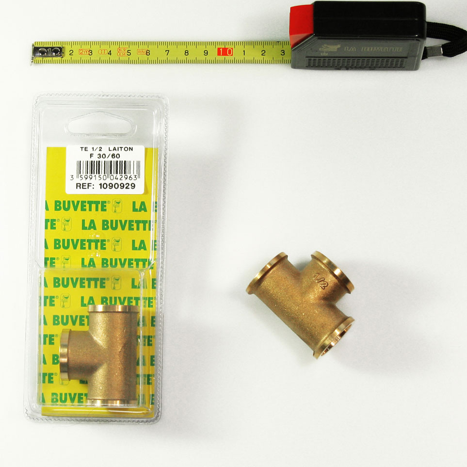 T CONNECTION 1/2 BRASS FFF BLISTER PACK