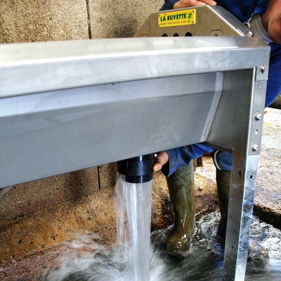 GV300 Stainless Steel Rapid-Drain Trough for Dairy Cows