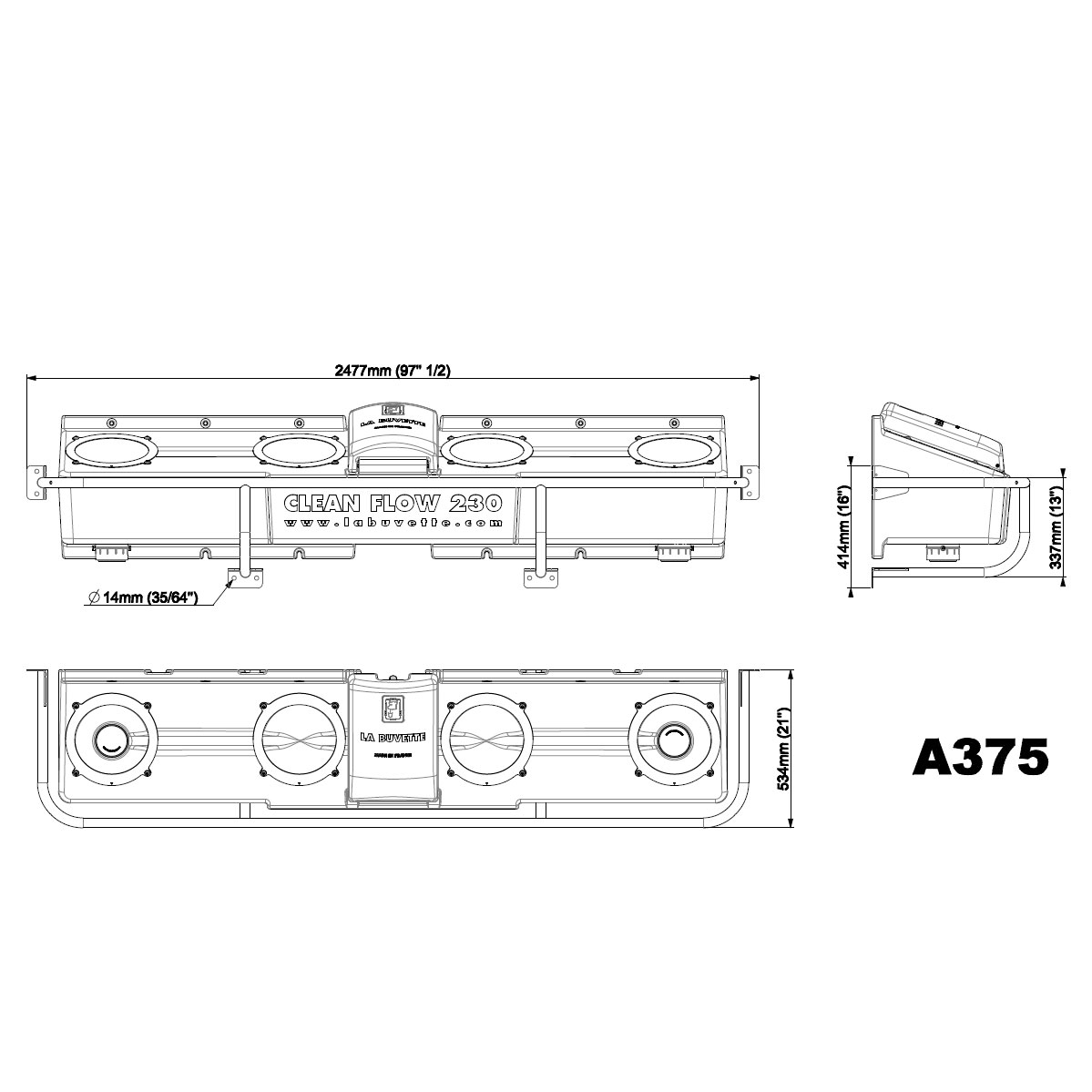 PROTECTION FRAME for CLEAN FLOW 230