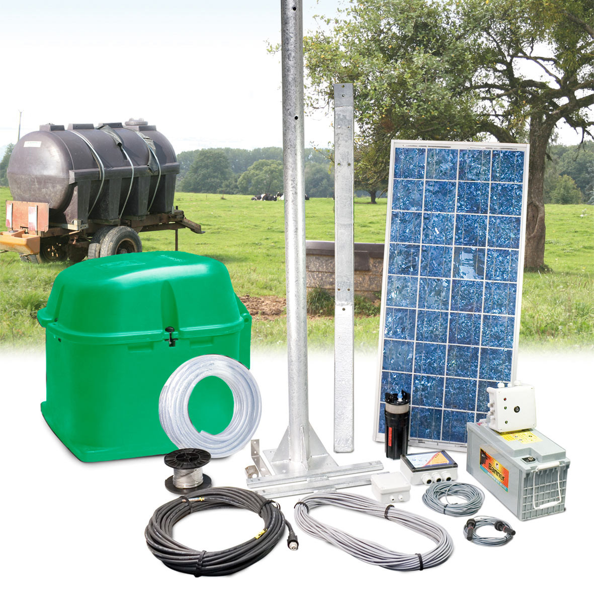 Solar pump station SOLAR-FLOW STORAGE 12 V